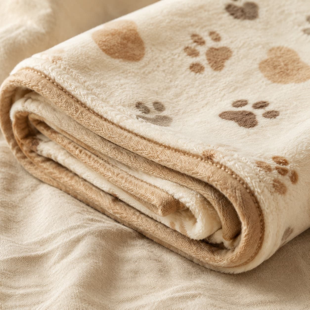 Folded soft blanket