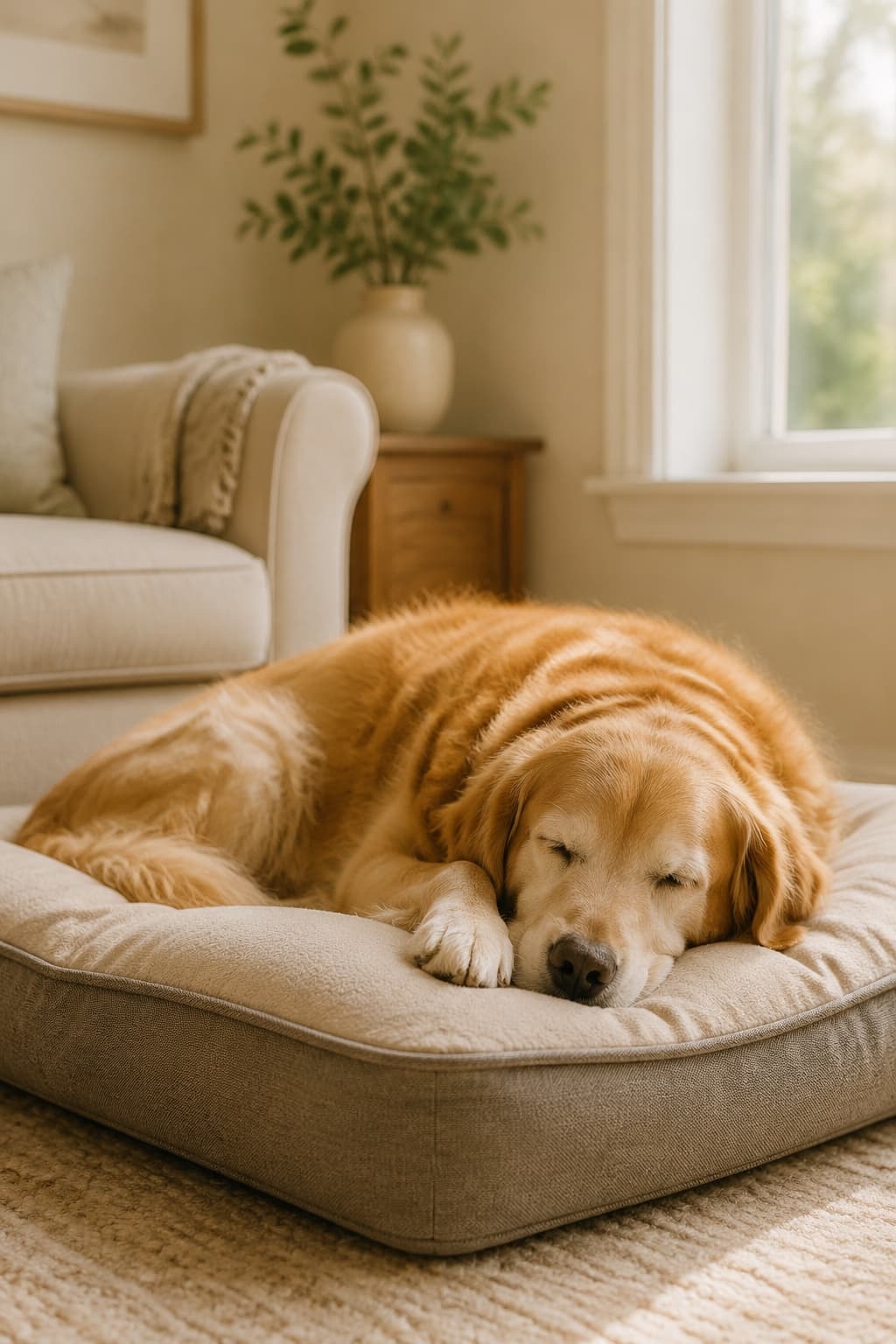 Senior nap, soft bed